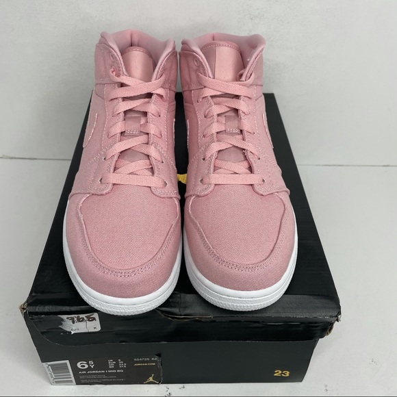 Nike Air Jordan 1 Retro Mid BG “Pastel/Sheen Pink” - Picture 2 of 4
